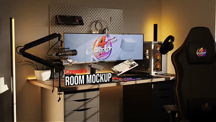 Content Creator Room Mockup