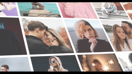 Mosaic Photo Reveal Slideshow